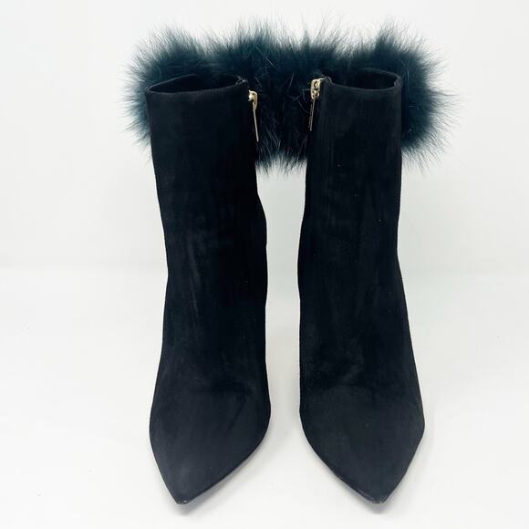 Jimmy Choo Boots Tesler Suede Pom Pom Ankle Booties - Picture 4 of 10